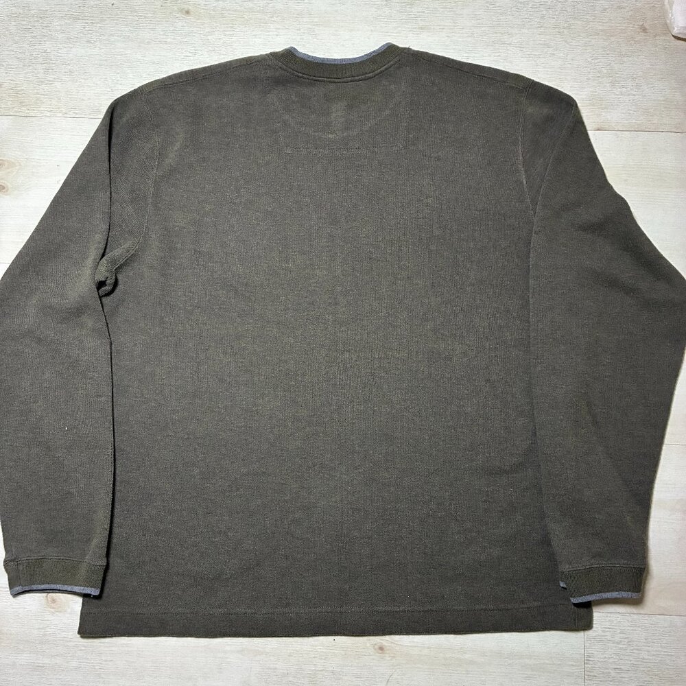 QuikSilver Waterman Collection Men's Crew Neck Sweatshirt Olive Green Size XXL - Picture 2 of 5